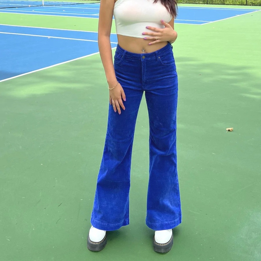 East Coast Flare Cobalt wide wale corduroy bell bottom